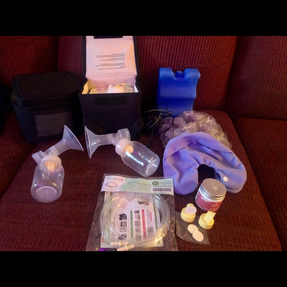 Medela pump and supplies